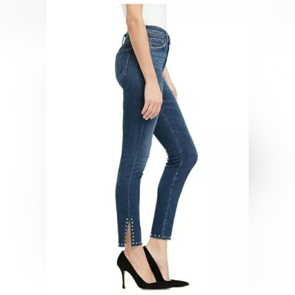 Citizens of Humanity Rocket High Rise Split Hem Studded Detail Skinny Jean Sz 27